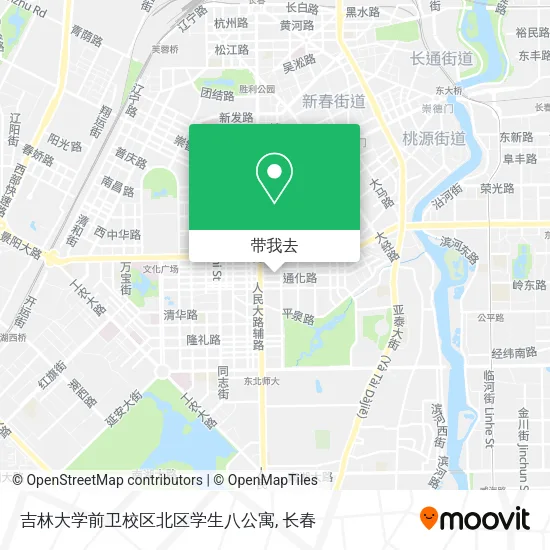 吉林大学前卫校区北区学生八公寓地图