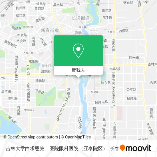 吉林大学白求恩第二医院眼科医院（亚泰院区）地图
