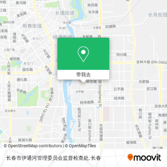 长春市伊通河管理委员会监督检查处地图