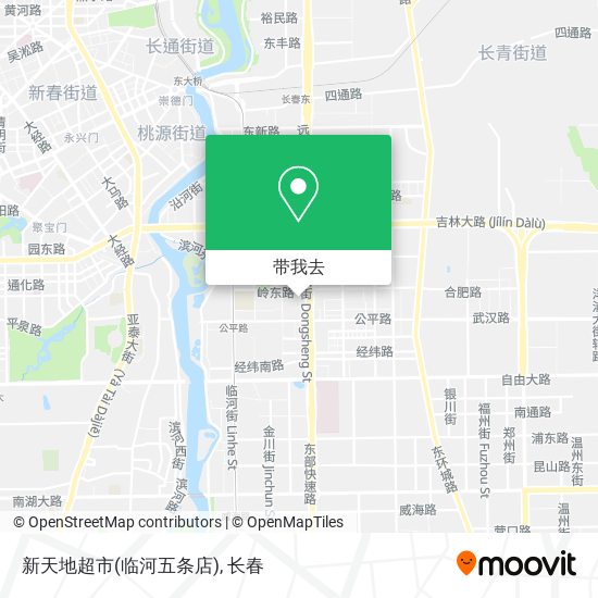 新天地超市(临河五条店)地图