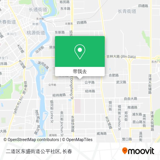 二道区东盛街道公平社区地图