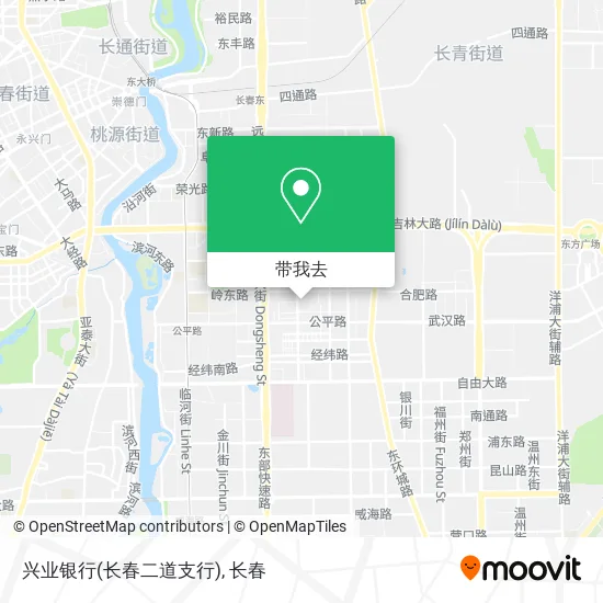 兴业银行(长春二道支行)地图