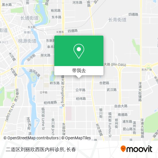 二道区刘丽欣西医内科诊所地图