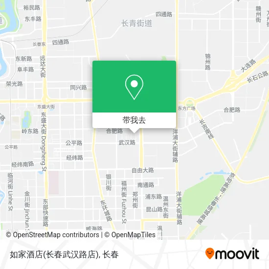 如家酒店(长春武汉路店)地图