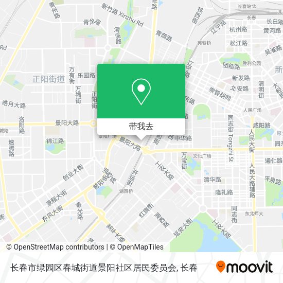 长春市绿园区春城街道景阳社区居民委员会地图