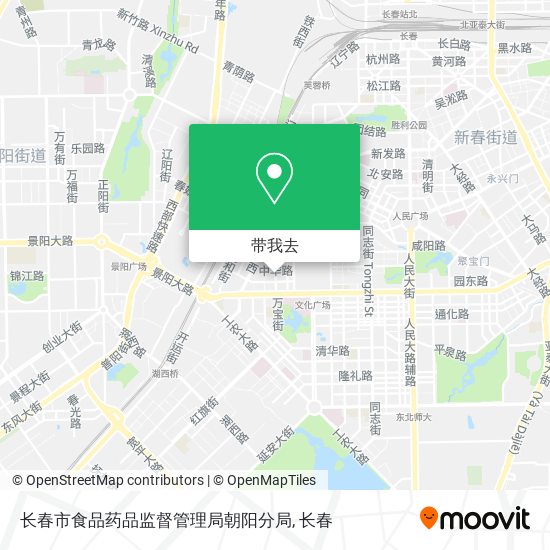 长春市食品药品监督管理局朝阳分局地图