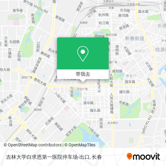 吉林大学白求恩第一医院停车场-出口地图