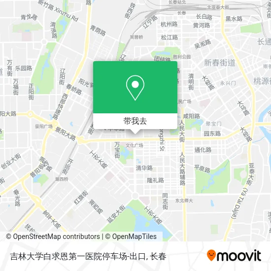 吉林大学白求恩第一医院停车场-出口地图
