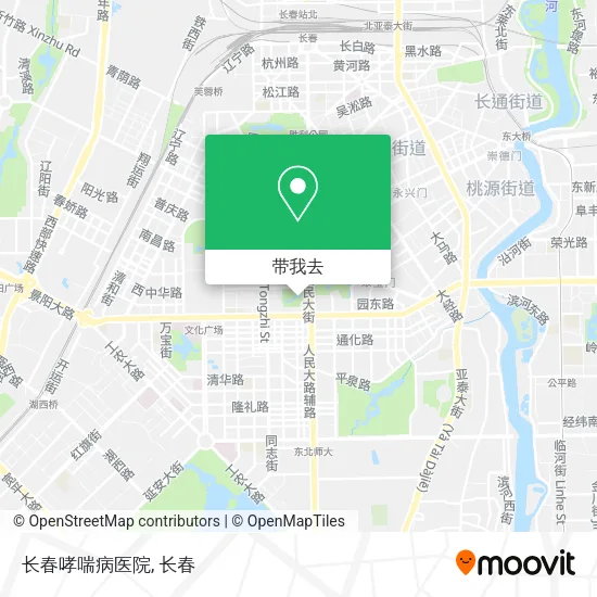 长春哮喘病医院地图