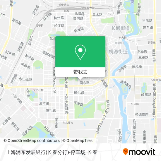 上海浦东发展银行(长春分行)-停车场地图