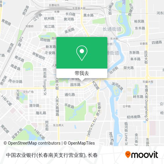 中国农业银行(长春南关支行营业室)地图