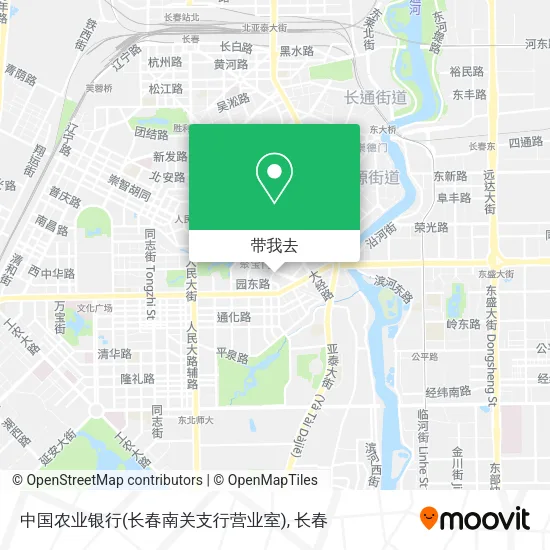 中国农业银行(长春南关支行营业室)地图