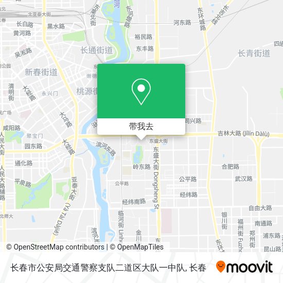 长春市公安局交通警察支队二道区大队一中队地图
