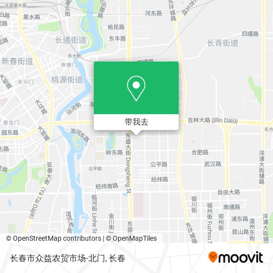 长春市众益农贸市场-北门地图