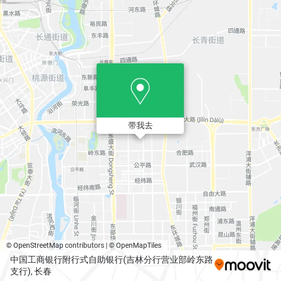 中国工商银行附行式自助银行(吉林分行营业部岭东路支行)地图
