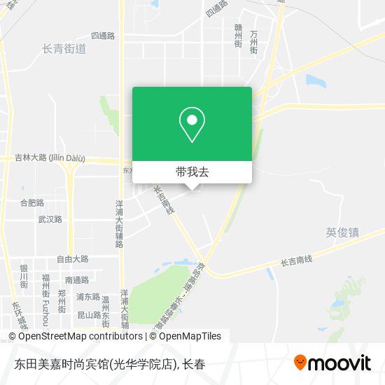东田美嘉时尚宾馆(光华学院店)地图