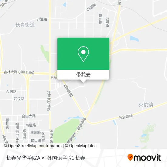 长春光华学院A区-外国语学院地图