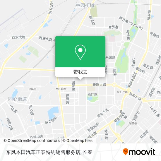 东风本田汽车正泰特约销售服务店地图