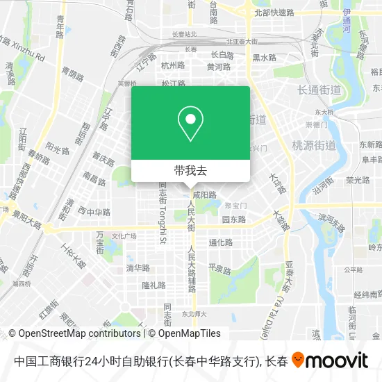 中国工商银行24小时自助银行(长春中华路支行)地图
