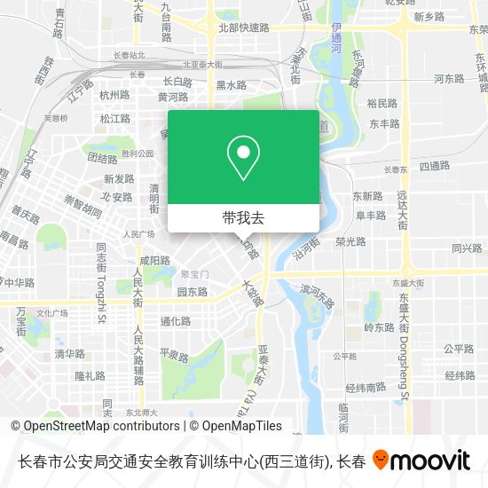 长春市公安局交通安全教育训练中心(西三道街)地图