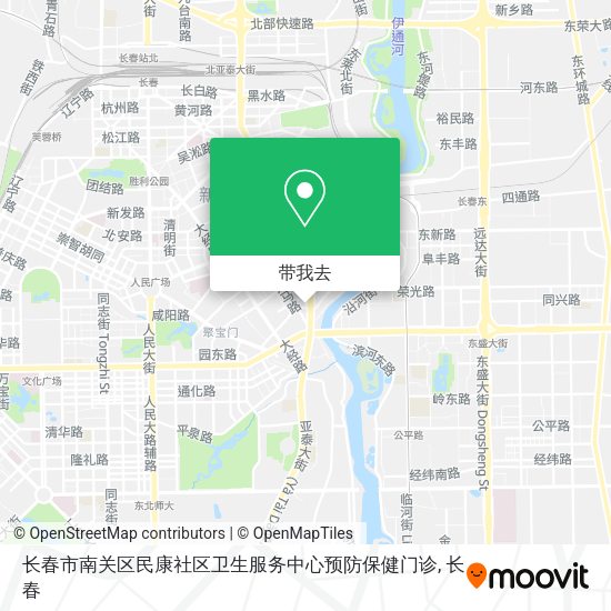 长春市南关区民康社区卫生服务中心预防保健门诊地图