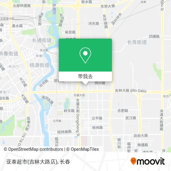 亚泰超市(吉林大路店)地图