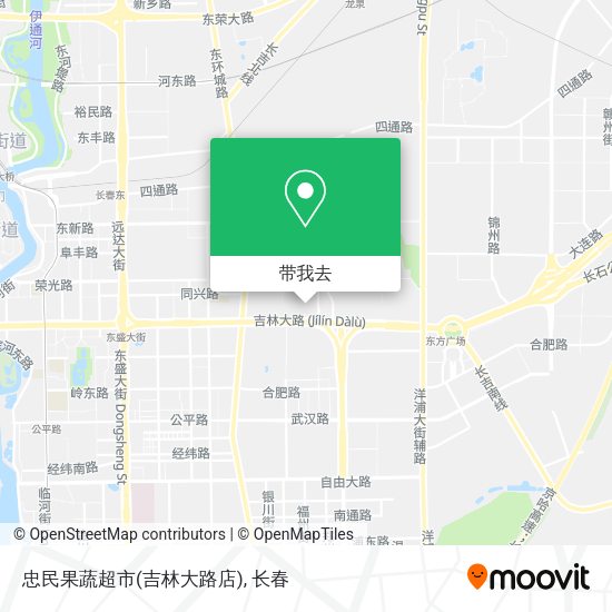 忠民果蔬超市(吉林大路店)地图