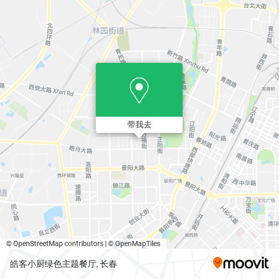 皓客小厨绿色主题餐厅地图