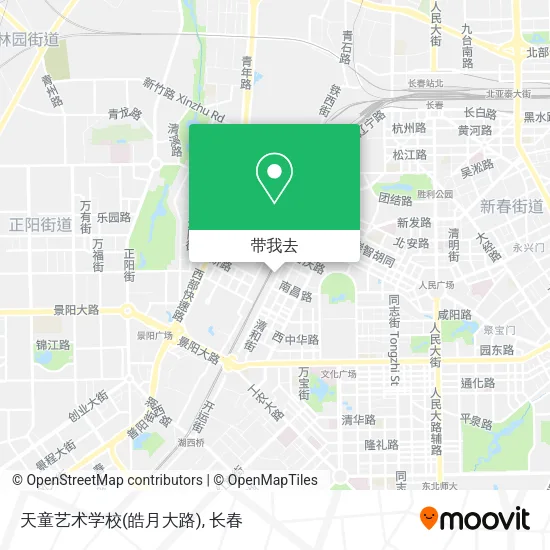 天童艺术学校(皓月大路)地图