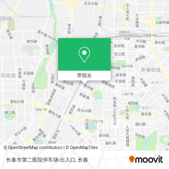长春市第二医院停车场-出入口地图