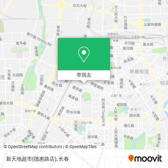 新天地超市(德惠路店)地图