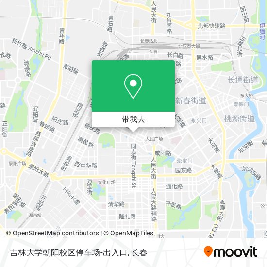吉林大学朝阳校区停车场-出入口地图
