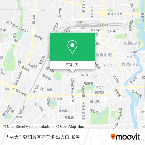 吉林大学朝阳校区停车场-出入口地图