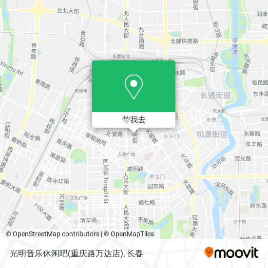 光明音乐休闲吧(重庆路万达店)地图