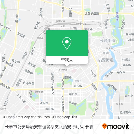 长春市公安局治安管理警察支队治安行动队地图