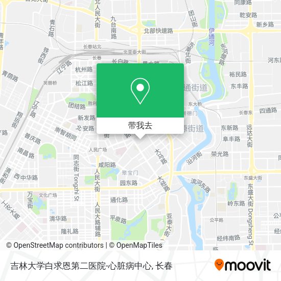 吉林大学白求恩第二医院-心脏病中心地图