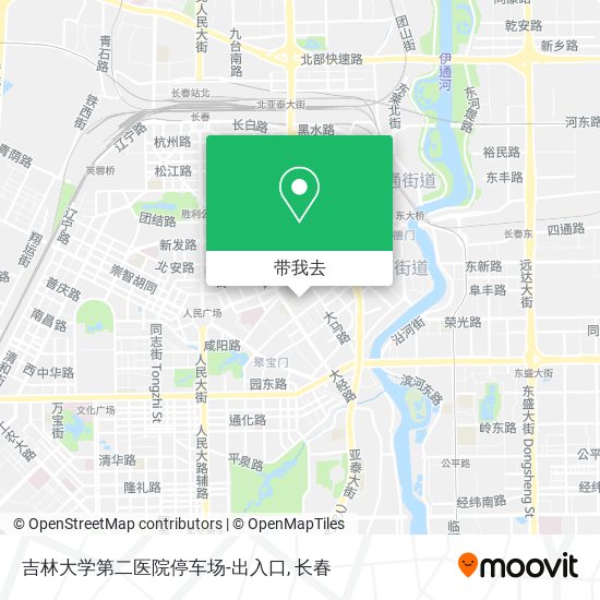 吉林大学第二医院停车场-出入口地图