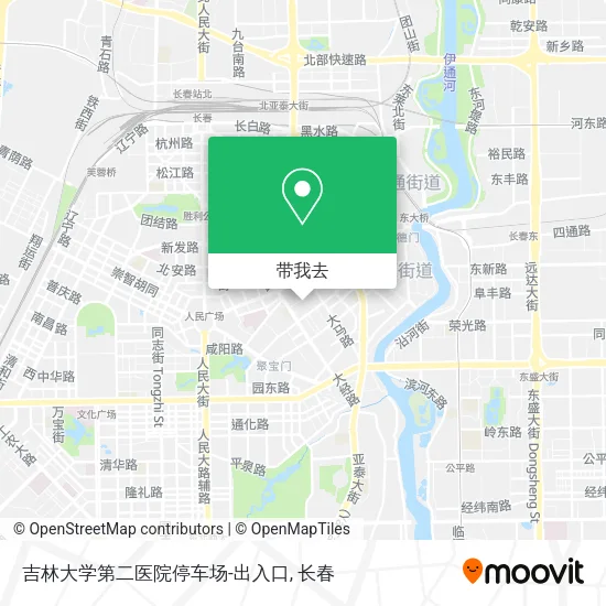 吉林大学第二医院停车场-出入口地图