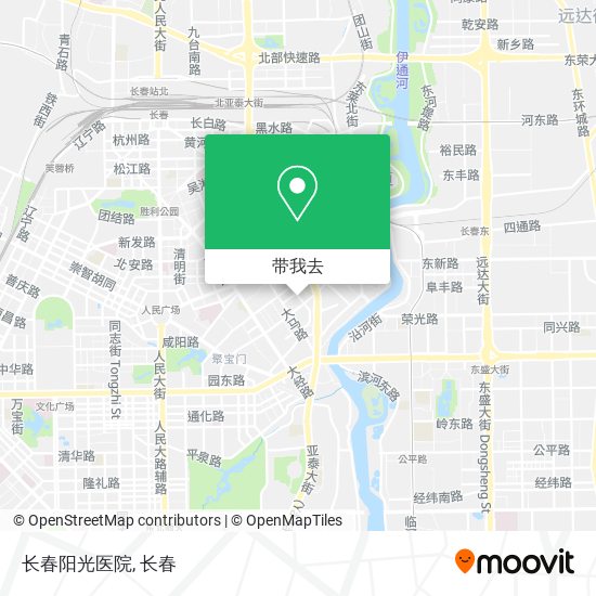 长春阳光医院地图