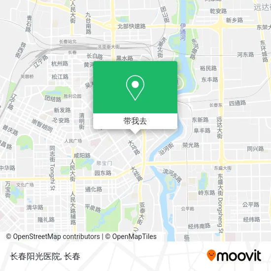 长春阳光医院地图
