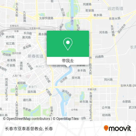 长春市亚泰基督教会地图