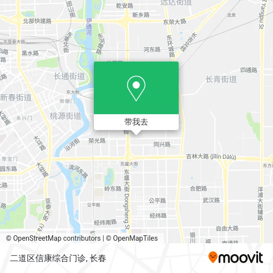 二道区信康综合门诊地图