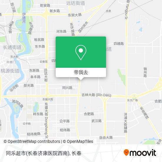 同乐超市(长春济康医院西南)地图