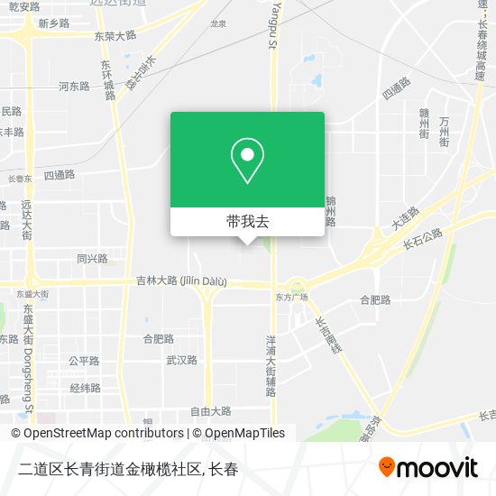 二道区长青街道金橄榄社区地图