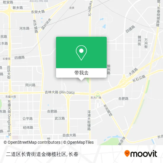 二道区长青街道金橄榄社区地图