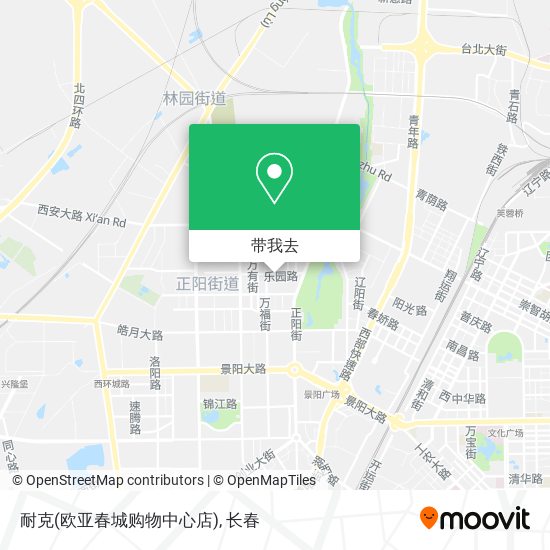 耐克(欧亚春城购物中心店)地图