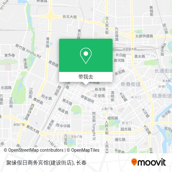 聚缘假日商务宾馆(建设街店)地图