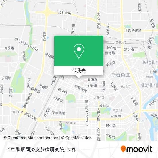 长春肤康同济皮肤病研究院地图