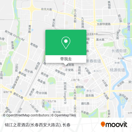 锦江之星酒店(长春西安大路店)地图