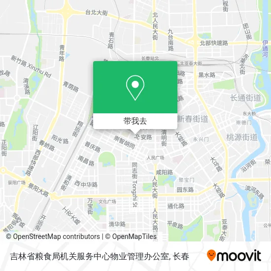 吉林省粮食局机关服务中心物业管理办公室地图